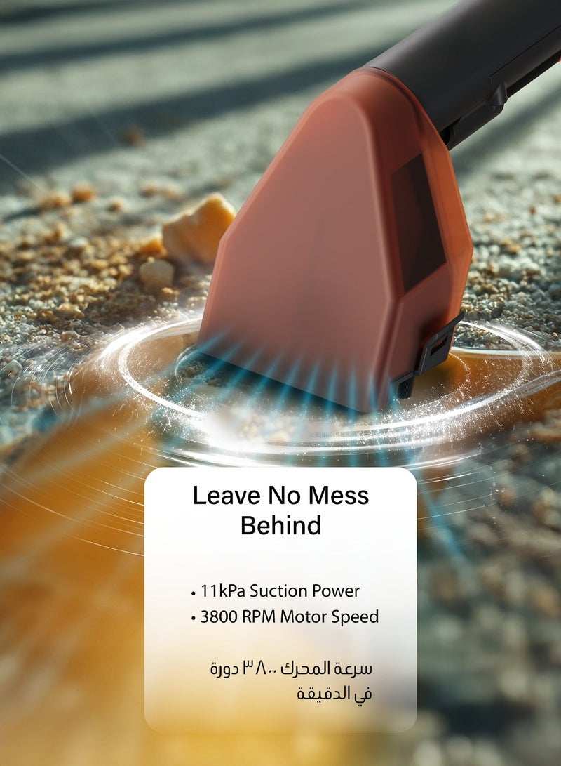 بورودو منظف ​​السجاد 500 وات مع خزان مياه 1350 مل وخزان مياه متسخة 600 مل / منظف قوي للبقع / منظف بقع الأريكة والسجاد / مجموعة أدوات متعددة الاستخدامات / منظف البقع - أسود - Image 4